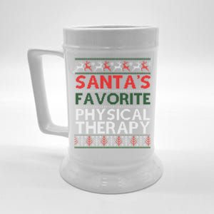 SantaS Favorite Physical Therapy Christmas Ugly Cute Gift Beer Stein