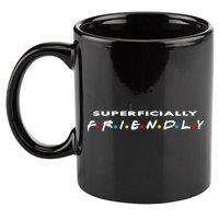 Superficially Friendly Premium 11oz C Handle Ceramic Mug