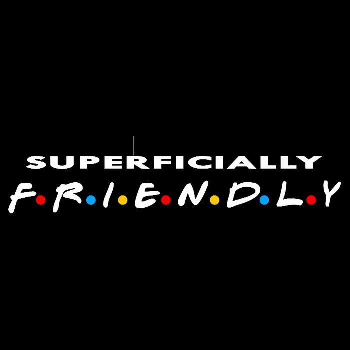 Superficially Friendly Premium Drawstring Bag