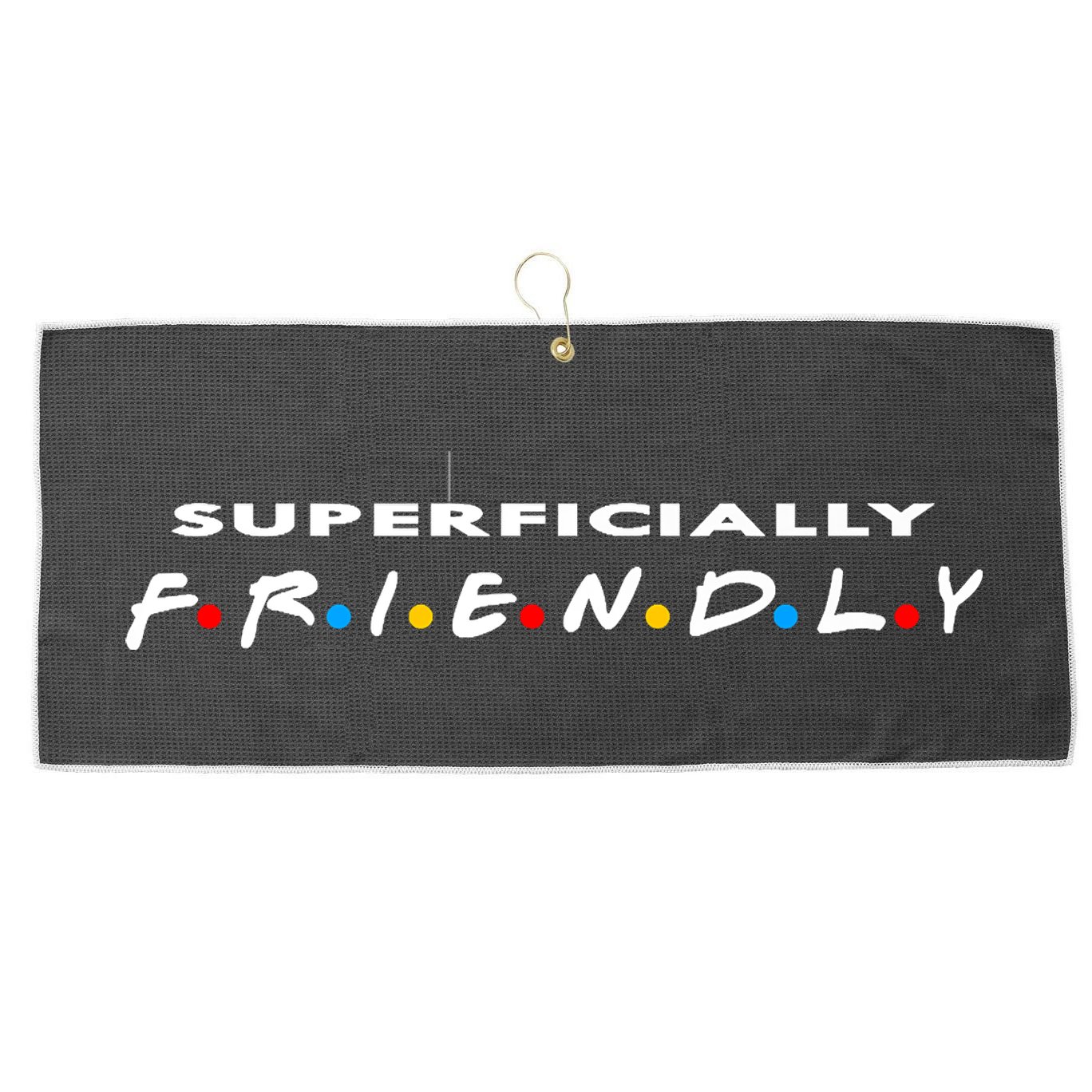 Superficially Friendly Premium Large Microfiber Waffle Golf Towel