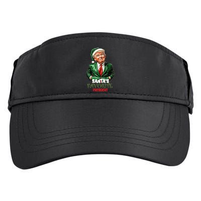 Santas Favorite President Funny Trump Happy Christmas Day Adult Drive Performance Visor