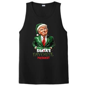 Santas Favorite President Funny Trump Happy Christmas Day PosiCharge Competitor Tank