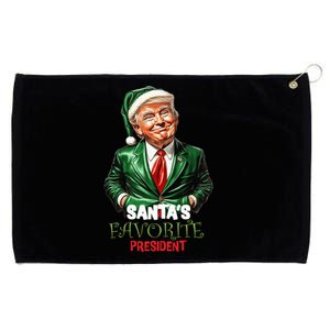 Santas Favorite President Funny Trump Happy Christmas Day Grommeted Golf Towel