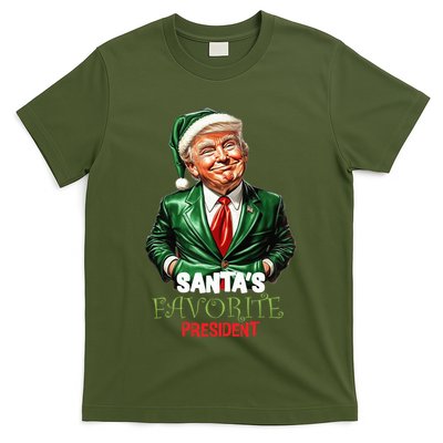 Santas Favorite President Funny Trump Happy Christmas Day T-Shirt