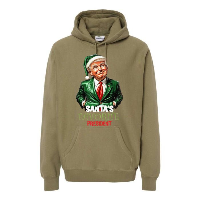 Santas Favorite President Funny Trump Happy Christmas Day Premium Hoodie