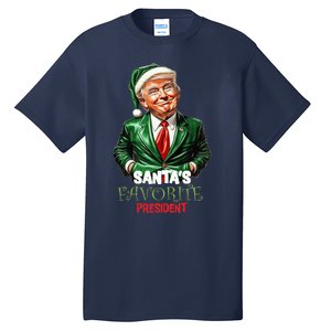 Santas Favorite President Funny Trump Happy Christmas Day Tall T-Shirt