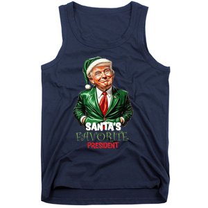 Santas Favorite President Funny Trump Happy Christmas Day Tank Top