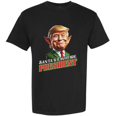 SantaS Favorite President Donald Trump Elf Christmas Maga Garment-Dyed Heavyweight T-Shirt