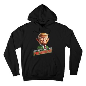 SantaS Favorite President Donald Trump Elf Christmas Maga Hoodie