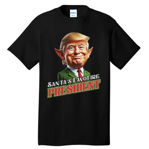 SantaS Favorite President Donald Trump Elf Christmas Maga Tall T-Shirt