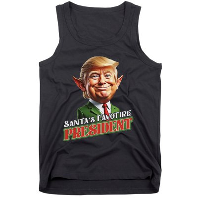 SantaS Favorite President Donald Trump Elf Christmas Maga Tank Top