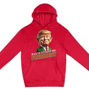 SantaS Favorite President Donald Trump Elf Christmas Maga Premium Pullover Hoodie