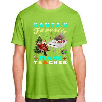 Santa's Favorite Piano Teacher Christmas Xmas Holiday Adult ChromaSoft Performance T-Shirt