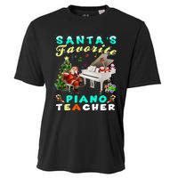 Santa's Favorite Piano Teacher Christmas Xmas Holiday Cooling Performance Crew T-Shirt