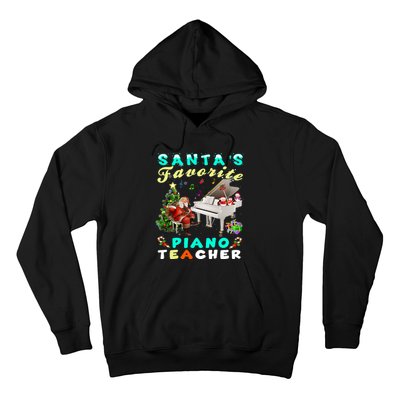 Santa's Favorite Piano Teacher Christmas Xmas Holiday Hoodie