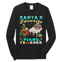 Santa's Favorite Piano Teacher Christmas Xmas Holiday Long Sleeve Shirt