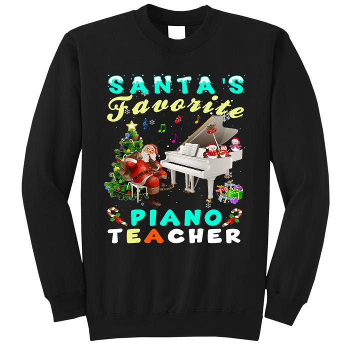 Santa's Favorite Piano Teacher Christmas Xmas Holiday Sweatshirt