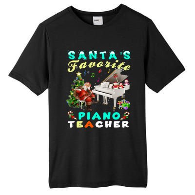 Santa's Favorite Piano Teacher Christmas Xmas Holiday Tall Fusion ChromaSoft Performance T-Shirt