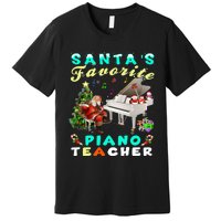 Santa's Favorite Piano Teacher Christmas Xmas Holiday Premium T-Shirt