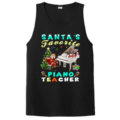 Santa's Favorite Piano Teacher Christmas Xmas Holiday PosiCharge Competitor Tank