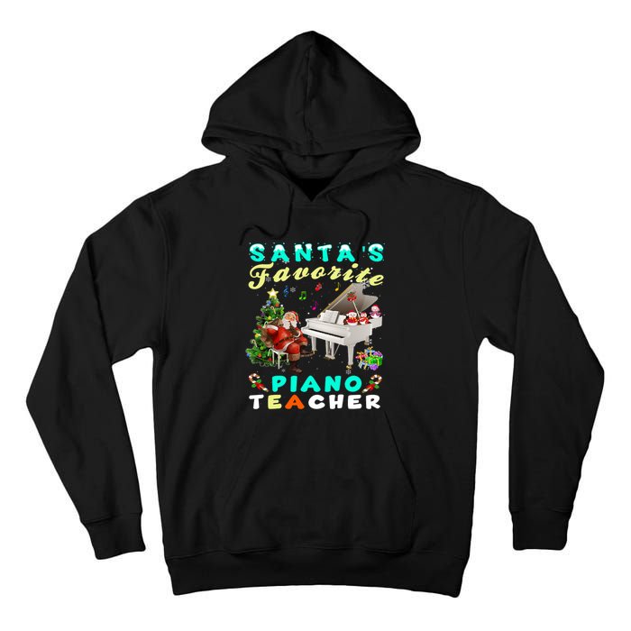 Santa's Favorite Piano Teacher Christmas Xmas Holiday Tall Hoodie