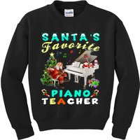 Santa's Favorite Piano Teacher Christmas Xmas Holiday Kids Sweatshirt