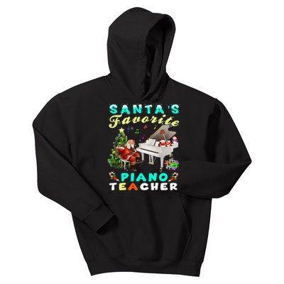 Santa's Favorite Piano Teacher Christmas Xmas Holiday Kids Hoodie