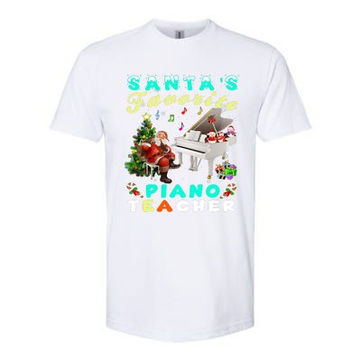 Santa's Favorite Piano Teacher Christmas Xmas Holiday Softstyle CVC T-Shirt