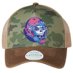 Skull Football Player Legacy Tie Dye Trucker Hat