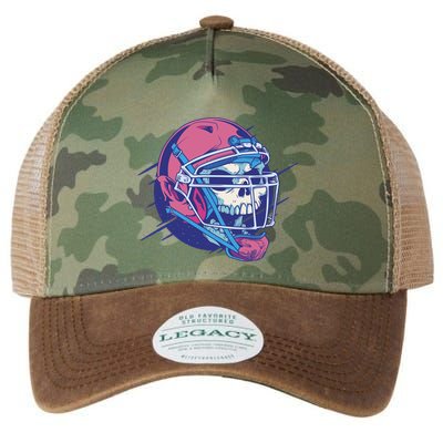 Skull Football Player Legacy Tie Dye Trucker Hat