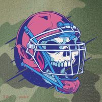Skull Football Player Legacy Tie Dye Trucker Hat