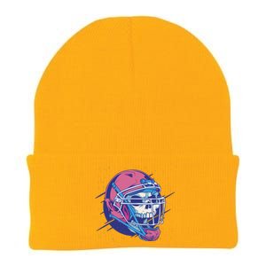 Skull Football Player Knit Cap Winter Beanie