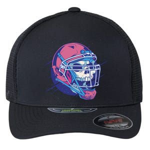 Skull Football Player Flexfit Unipanel Trucker Cap