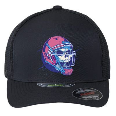 Skull Football Player Flexfit Unipanel Trucker Cap