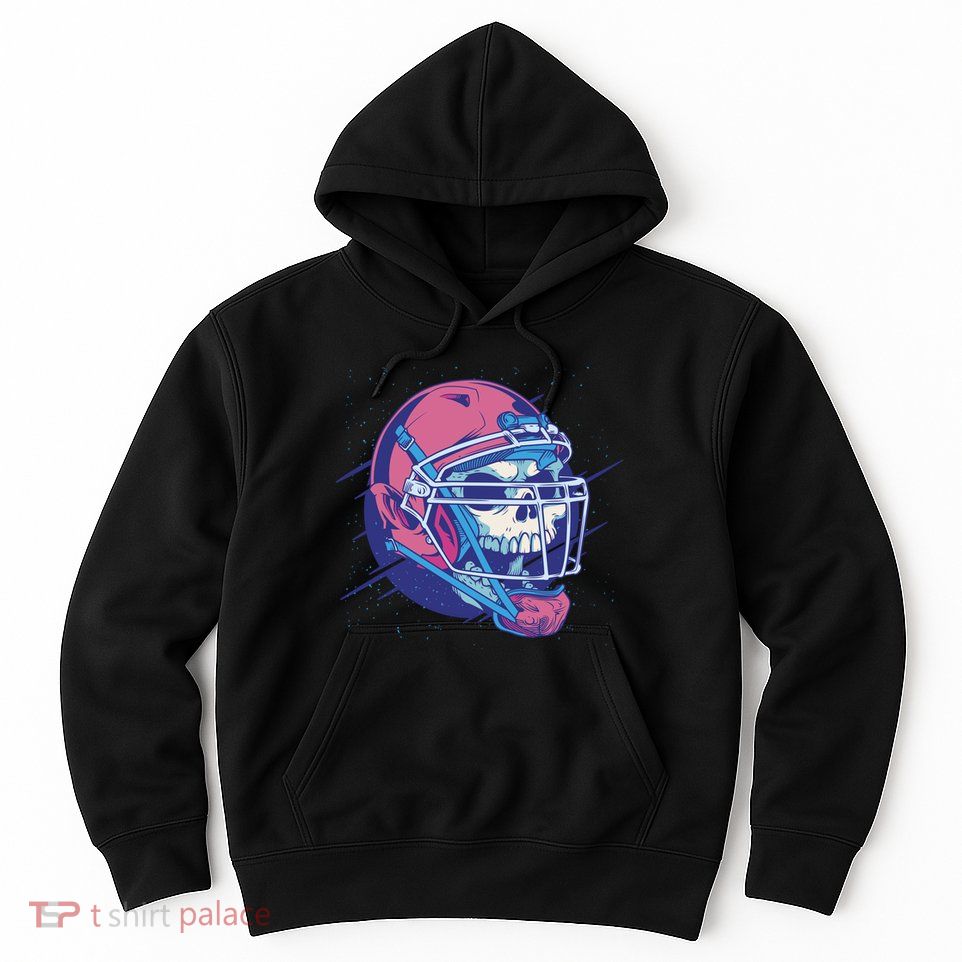 Skull Football Player Hoodie