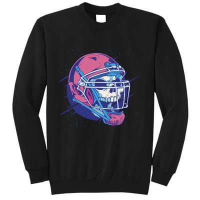 Skull Football Player Sweatshirt
