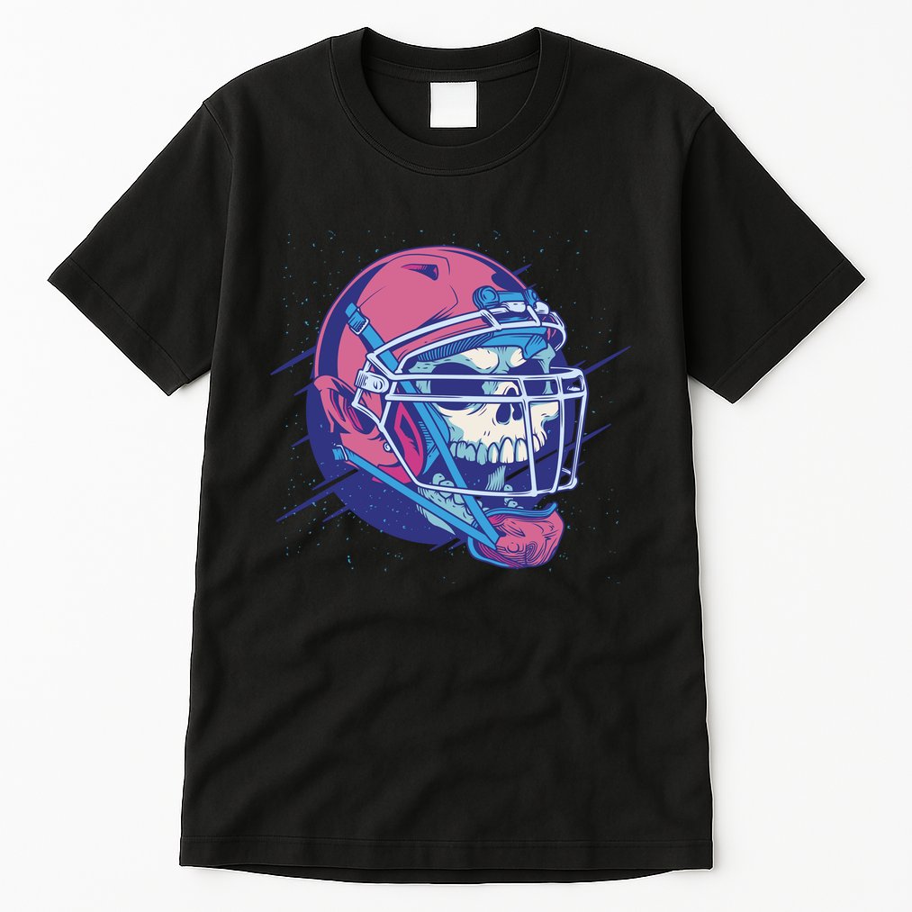 Skull Football Player Tall T-Shirt