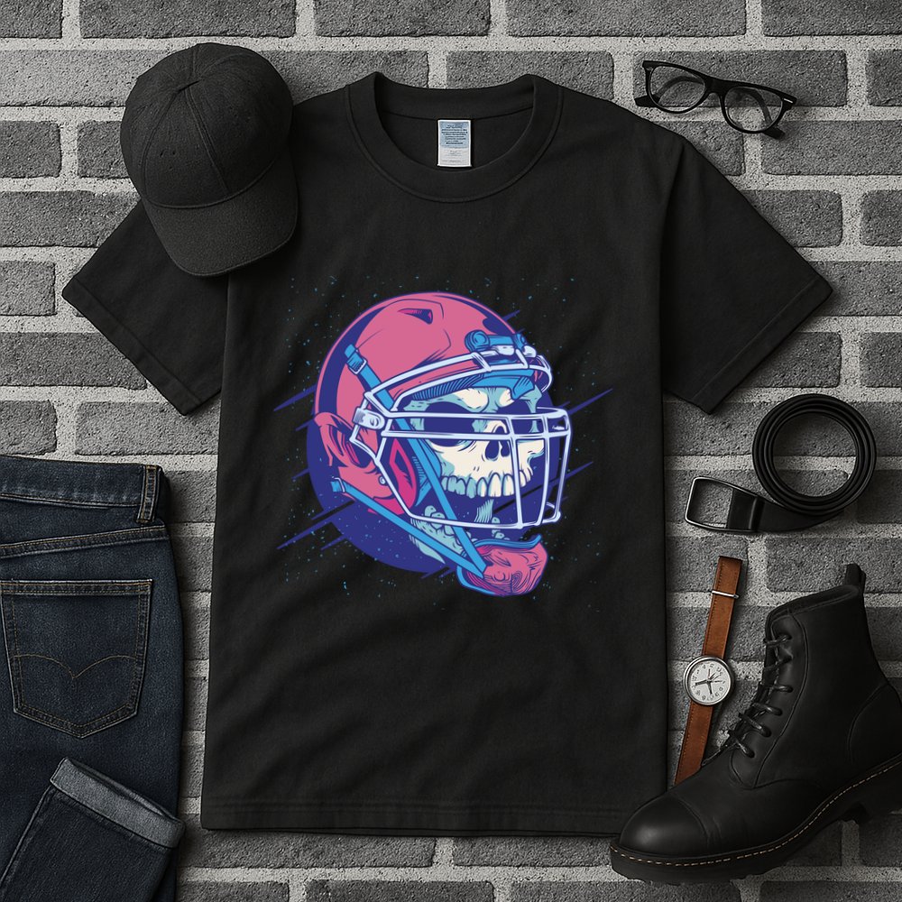 Skull Football Player Tall T-Shirt