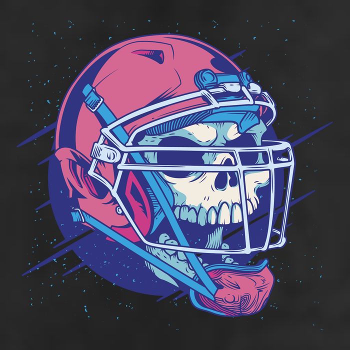Skull Football Player Adult Drive Performance Visor