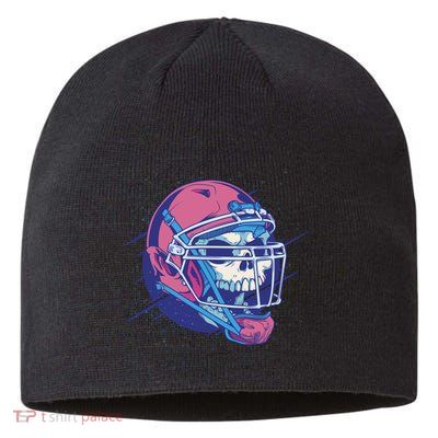 Skull Football Player Sustainable Beanie