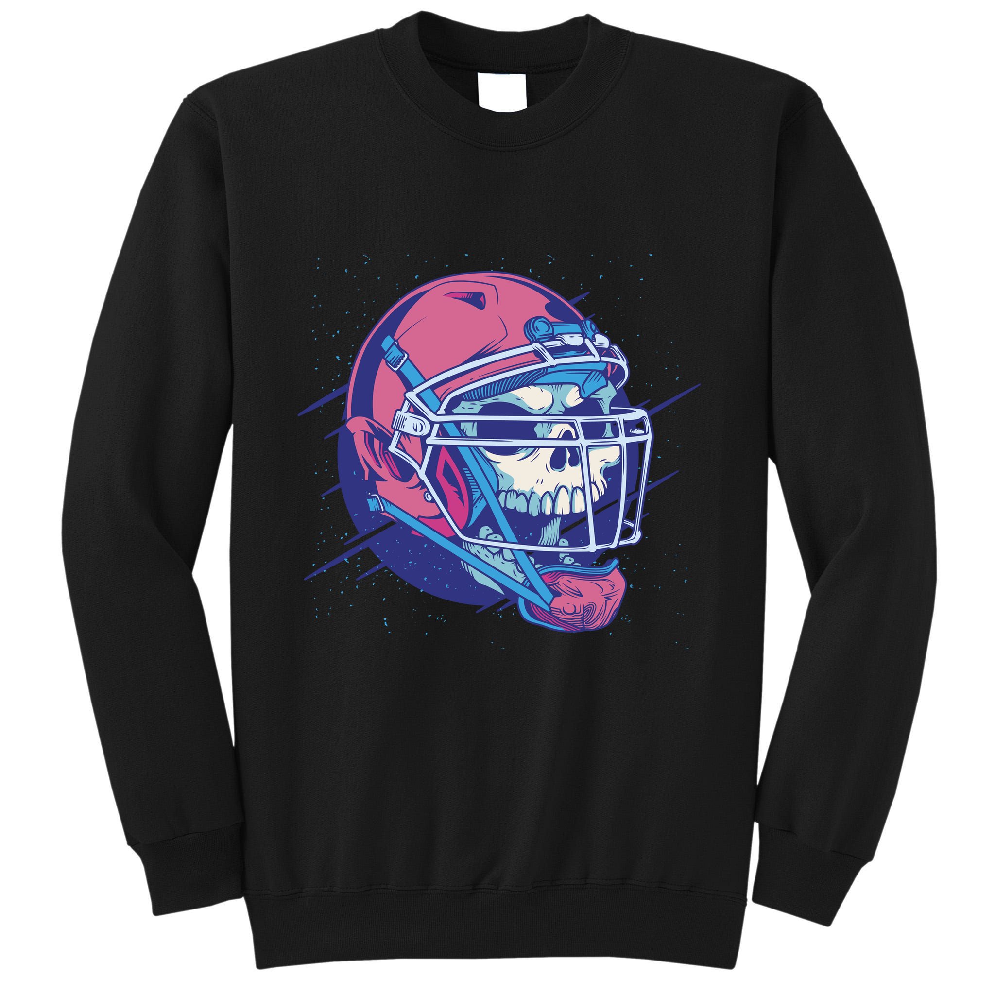 Skull Football Player Tall Sweatshirt