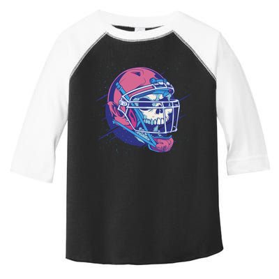 Skull Football Player Toddler Fine Jersey T-Shirt