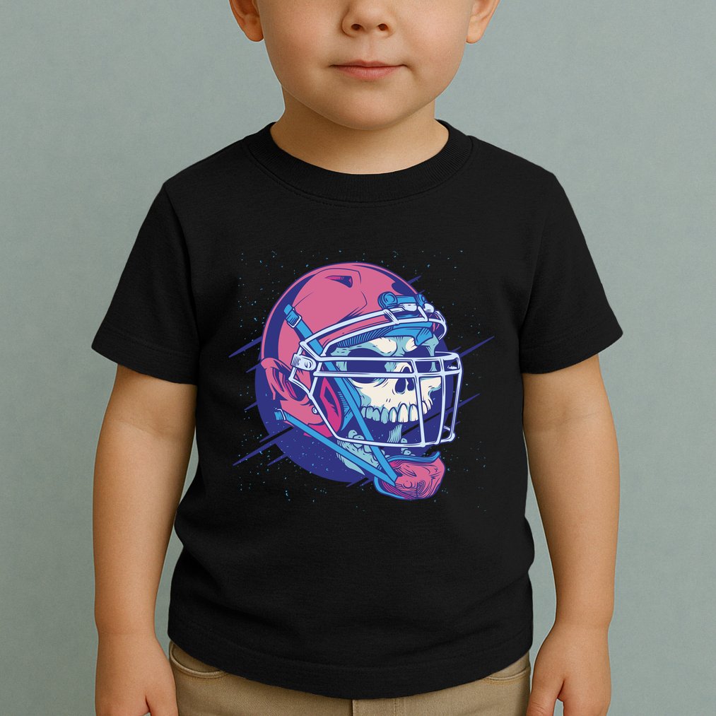 Skull Football Player Toddler T-Shirt