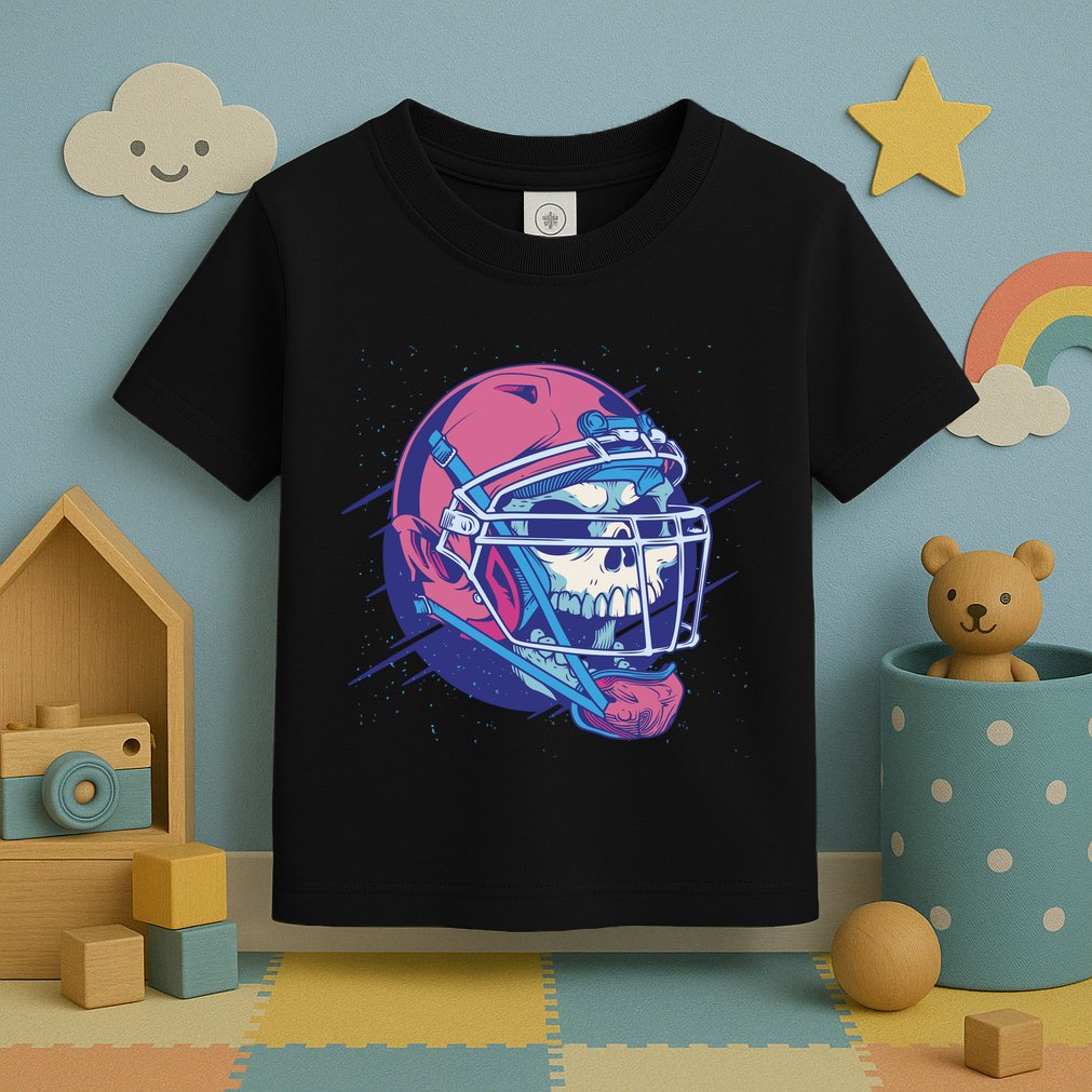 Skull Football Player Toddler T-Shirt