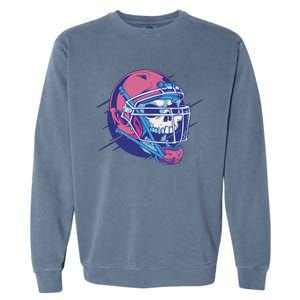 Skull Football Player Garment-Dyed Sweatshirt