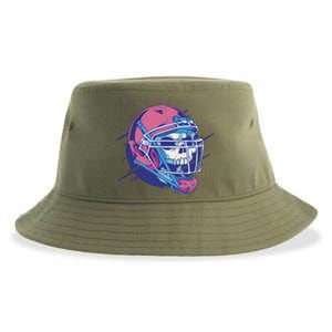 Skull Football Player Sustainable Bucket Hat