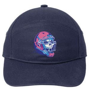 Skull Football Player 7-Panel Snapback Hat