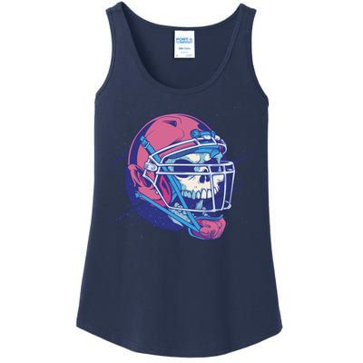 Skull Football Player Ladies Essential Tank