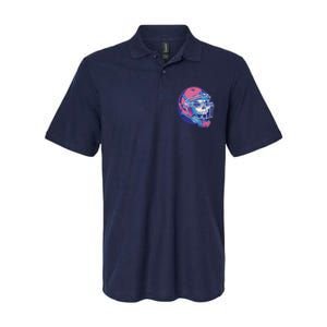 Skull Football Player Softstyle Adult Sport Polo