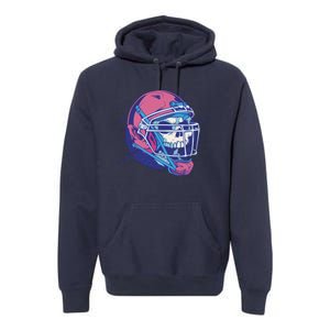 Skull Football Player Premium Hoodie